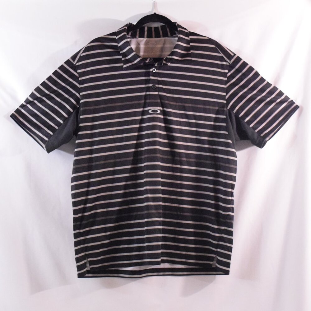 Oakley Polo Performance Shirt Men’s Size XL Black White Golf 🔥